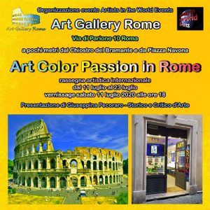 Flyer Art Color fronte Passion in Rome 2020-r